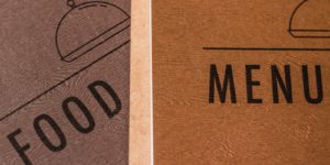 food menu papers